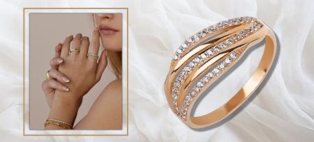 Золотые кольца с фианитами – популярный и ценный подарок